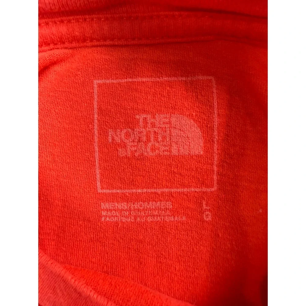 The North Face T-Shirt Men Large Red Cotton Graphic Tee Short Sleeve Outdoor